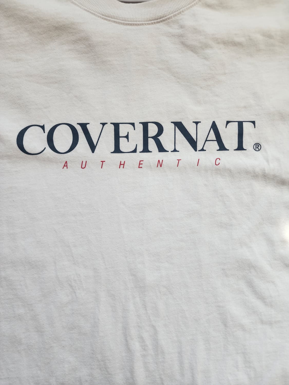 COVERNAT 커버낫 화이트 반팔 티셔츠 팜. M(100)사이즈 상품이미지3