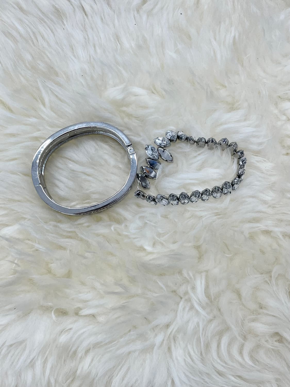 실버 큐빅 뱅글 팔찌 상품이미지2