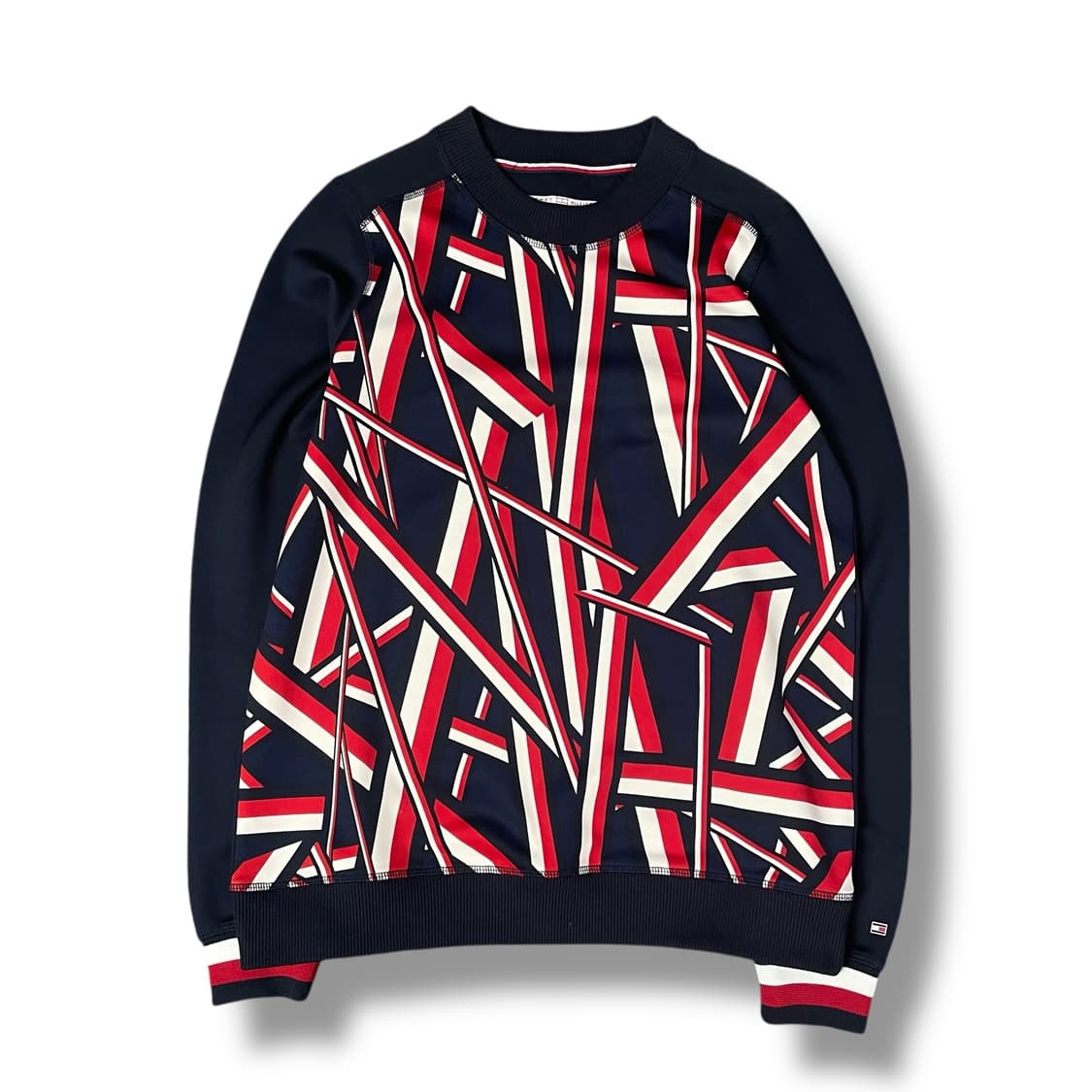 타미힐피거 플래그패턴 시스루 맨투맨 S 상품이미지1