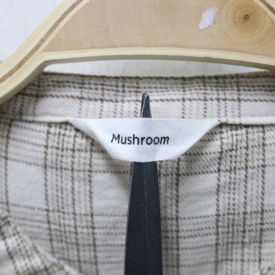 MUSHROOM 체크 빅카라 블라우스 63532 상품이미지5