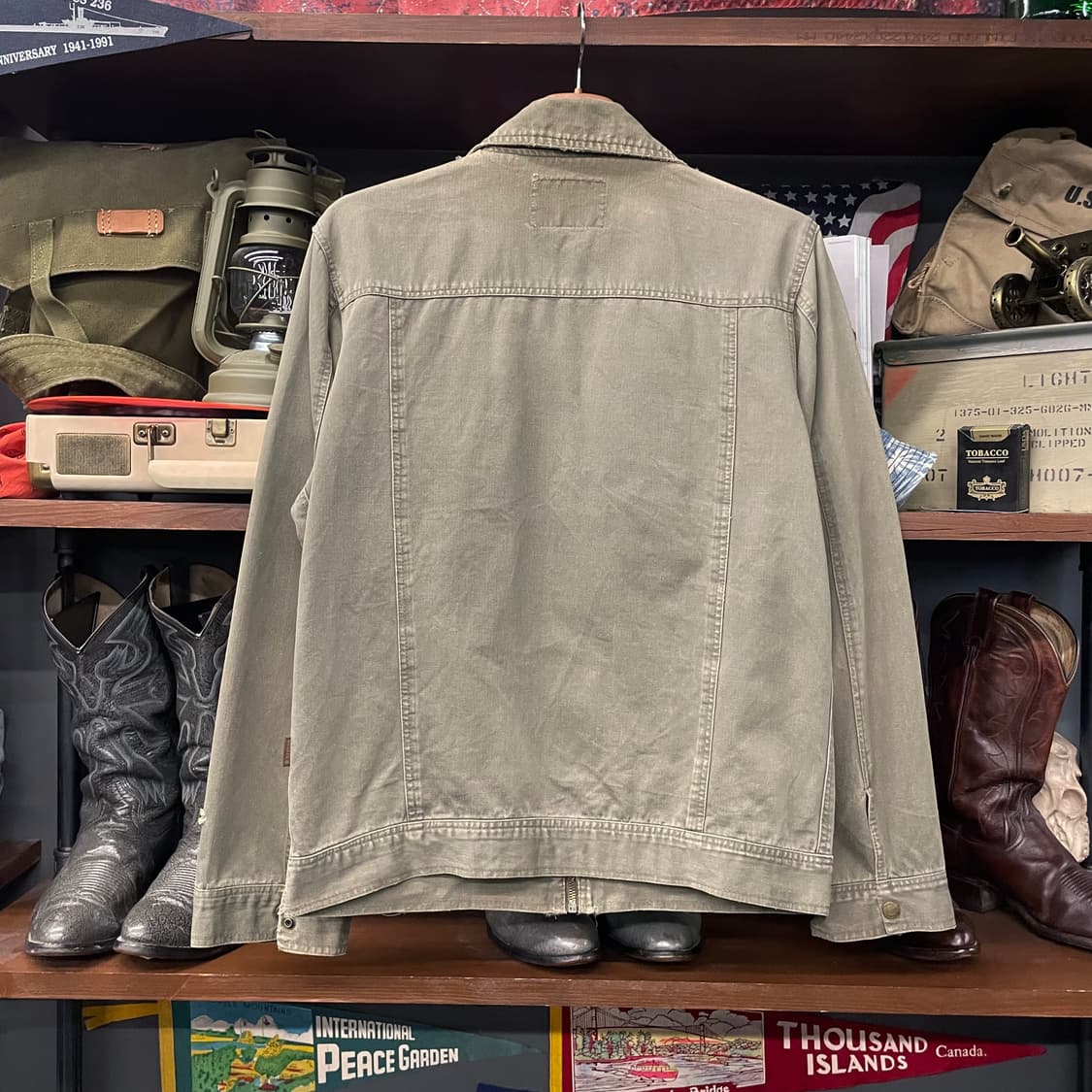 울리치 빈티지 데미지 디테일 크롭 바이커 자켓 N121 상품이미지2