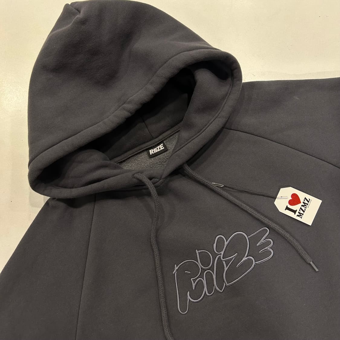 [F] 라이즈 기모 후드티 그레이 B101 상품이미지3