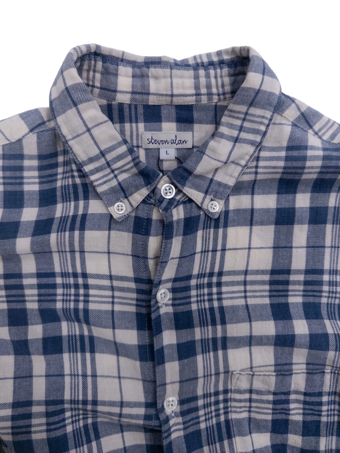 Steven Alan Blue Check Shirt 상품이미지2