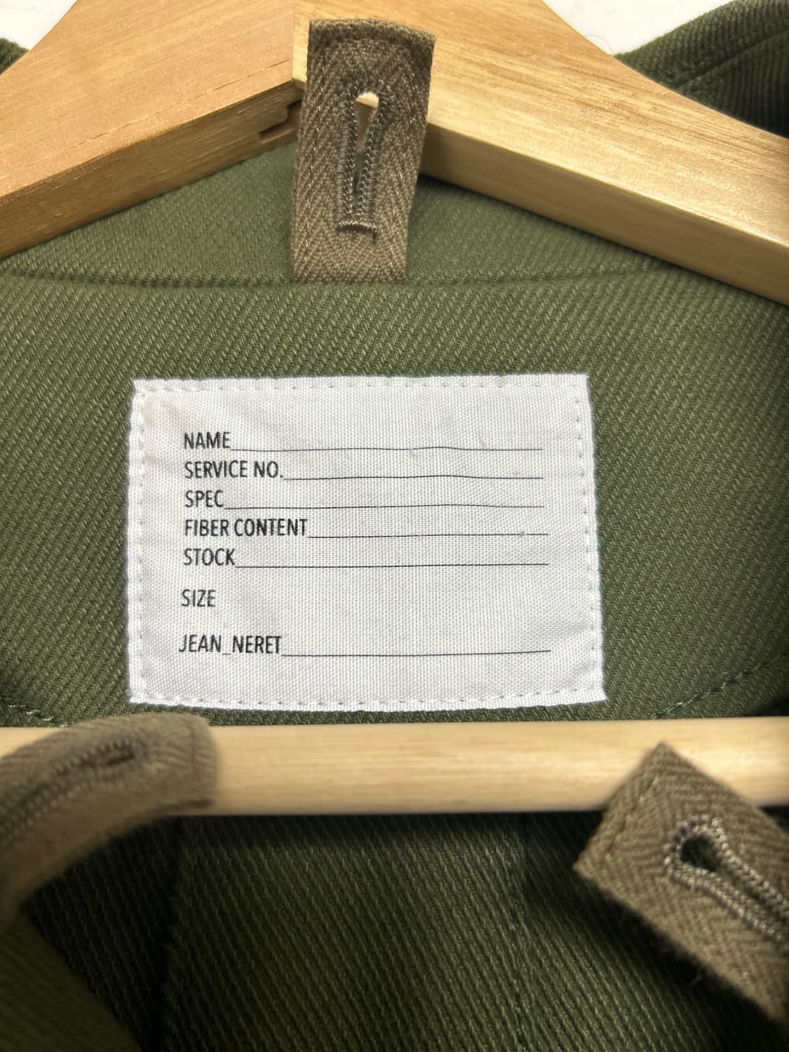 일본브랜드 Jean Neret 카키색 트렌치 코트 상품이미지10