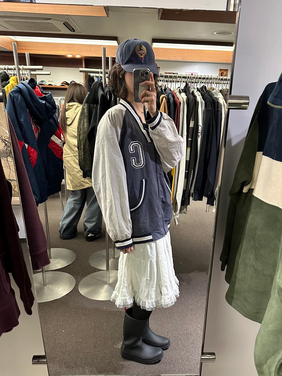 L)Converse 빈티지 레트로 C 바시티 자켓 상품이미지1