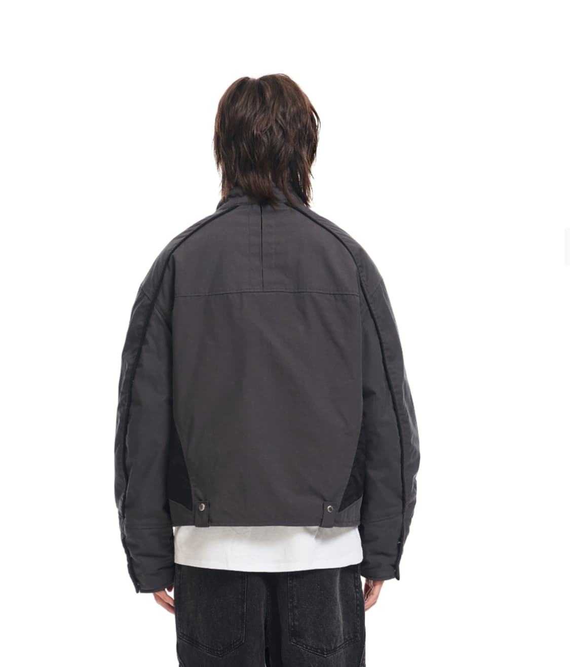 애드오프 파이프 패딩 바이커 자켓 M 상품이미지3