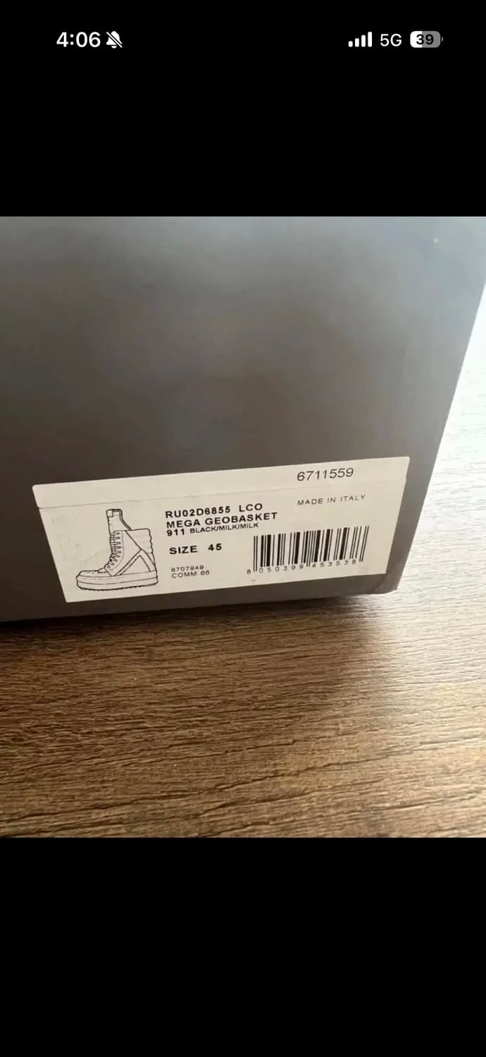 릭오웬스 메가 지오바스켓 45 상품이미지2