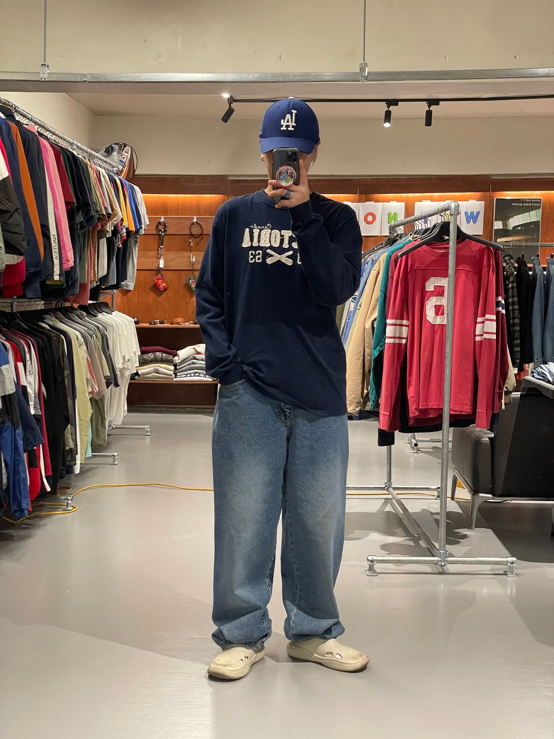 빈티지 롱슬리브 티셔츠(네이비)  상품이미지3