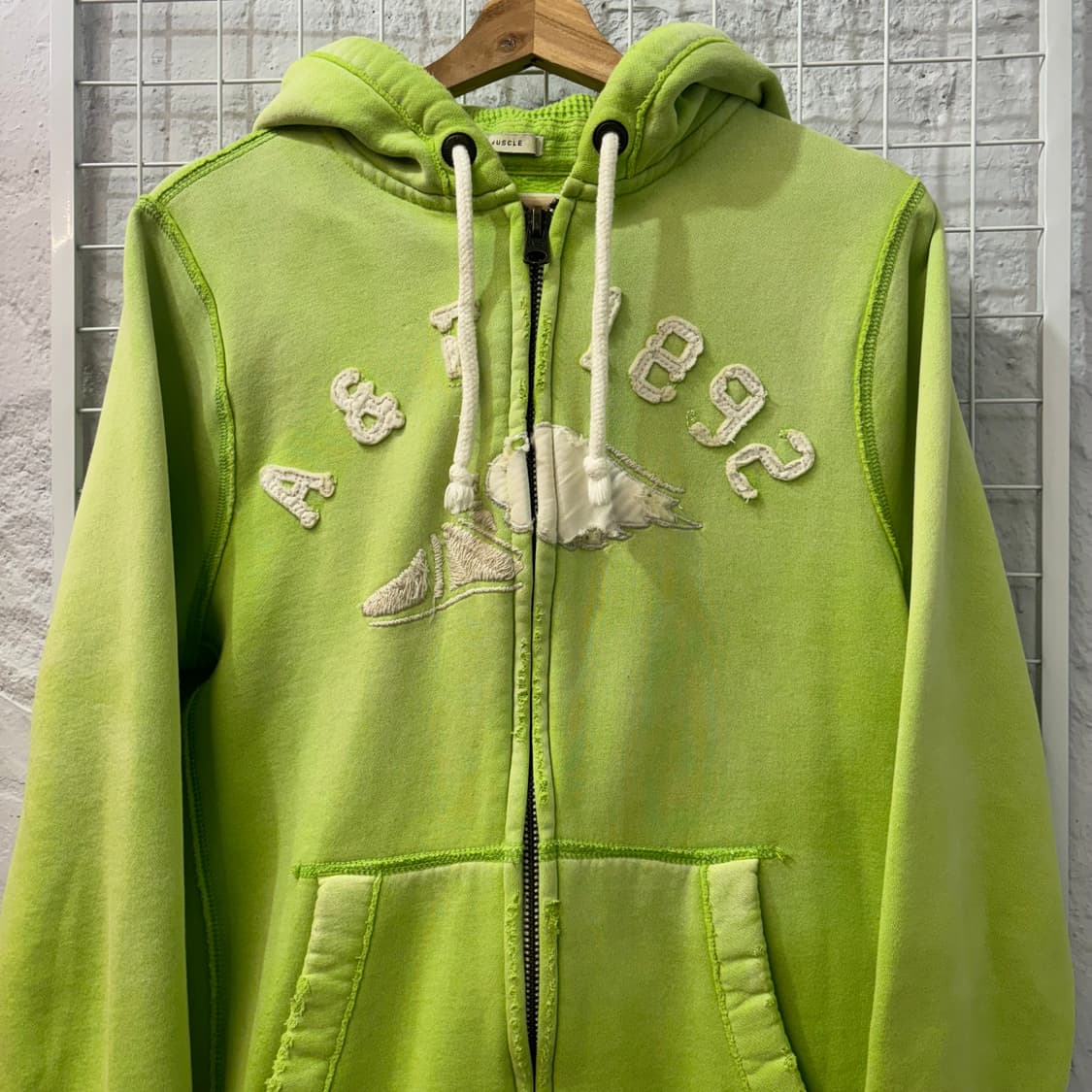 아베크롬비 y2k 빈티지 라이트 그린 후드집업 L 상품이미지3