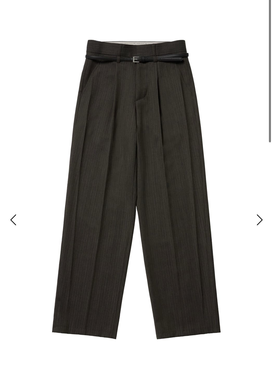 에스티유 크리즈 벨트 슬랙스 인 차콜 상품이미지1
