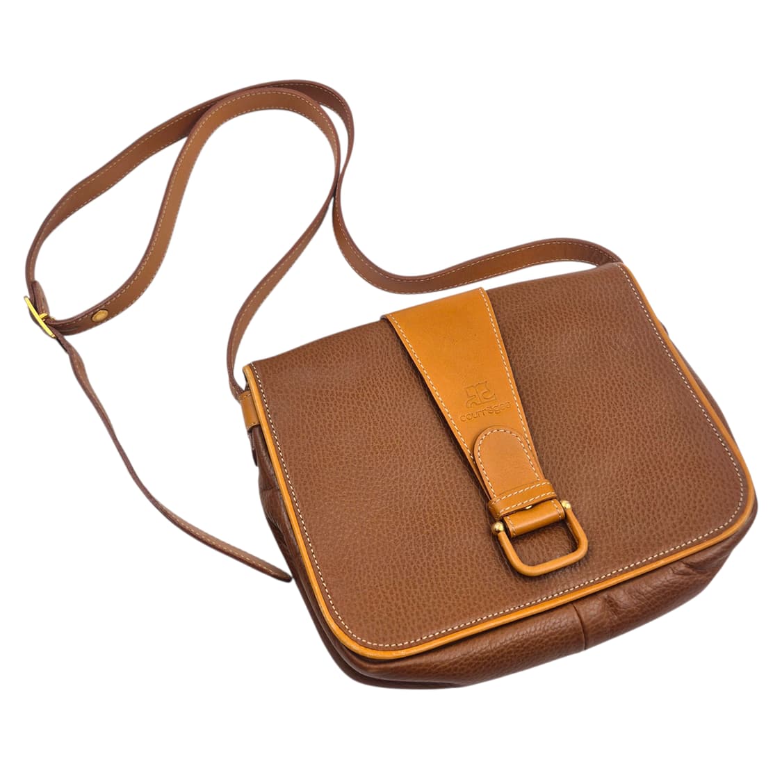 90s 꾸레쥬 클래식 레더 벨트 크로스백 상품이미지2