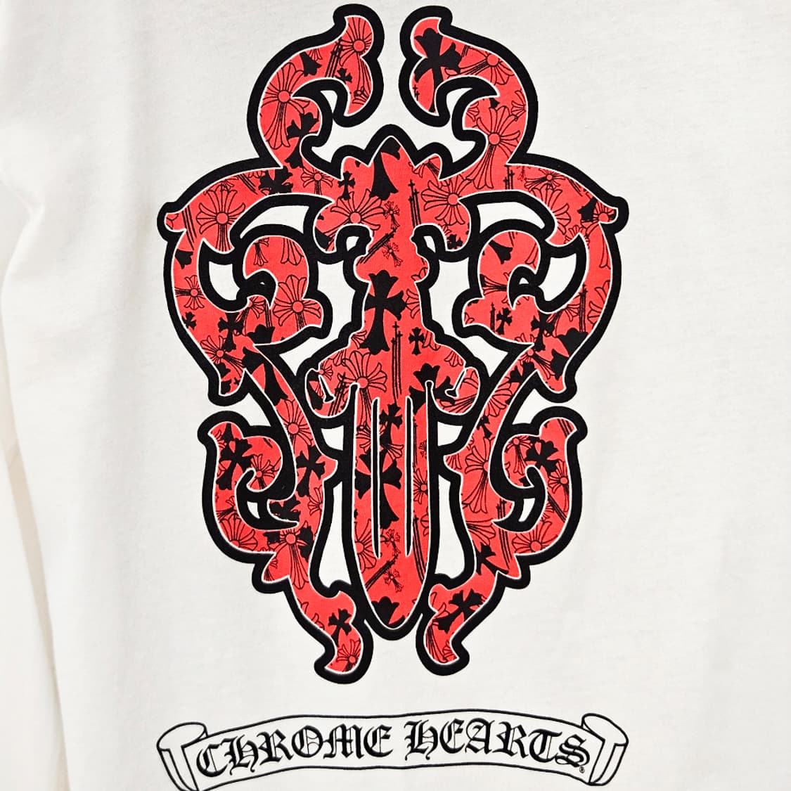 [M] 미사용 크롬하츠 레드바인대거 롱슬리브 화이트 B1213C146 상품이미지6