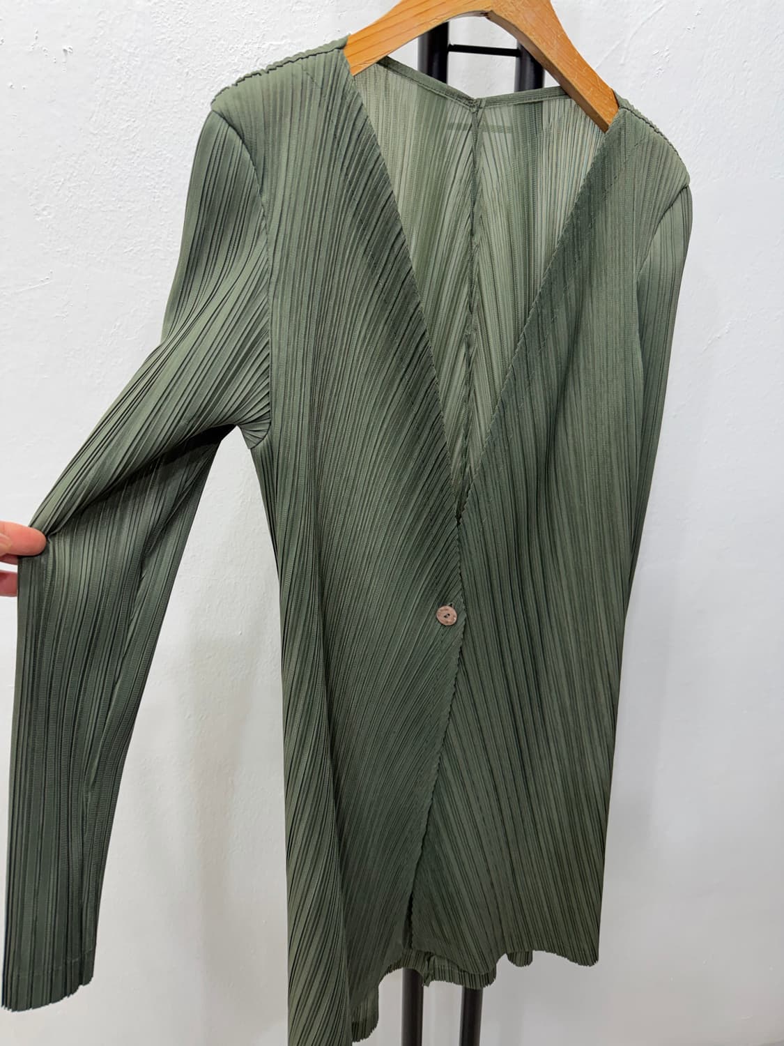 정품) 플리츠미 가디건 자켓 카키 F 상품이미지2