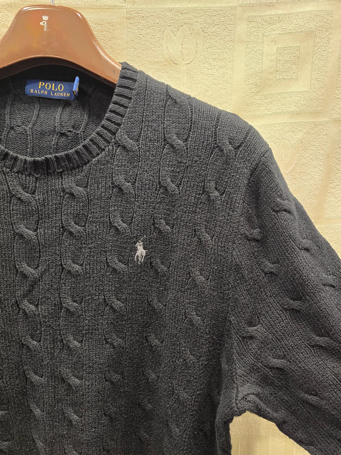 폴로 랄프로렌 네이비 케이블 니트 L(100) 상품이미지3