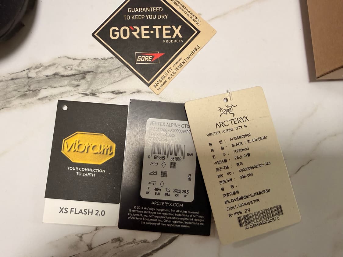 26ss 아크테릭스 버텍스알파인 gtx 블랙 255 상품이미지9