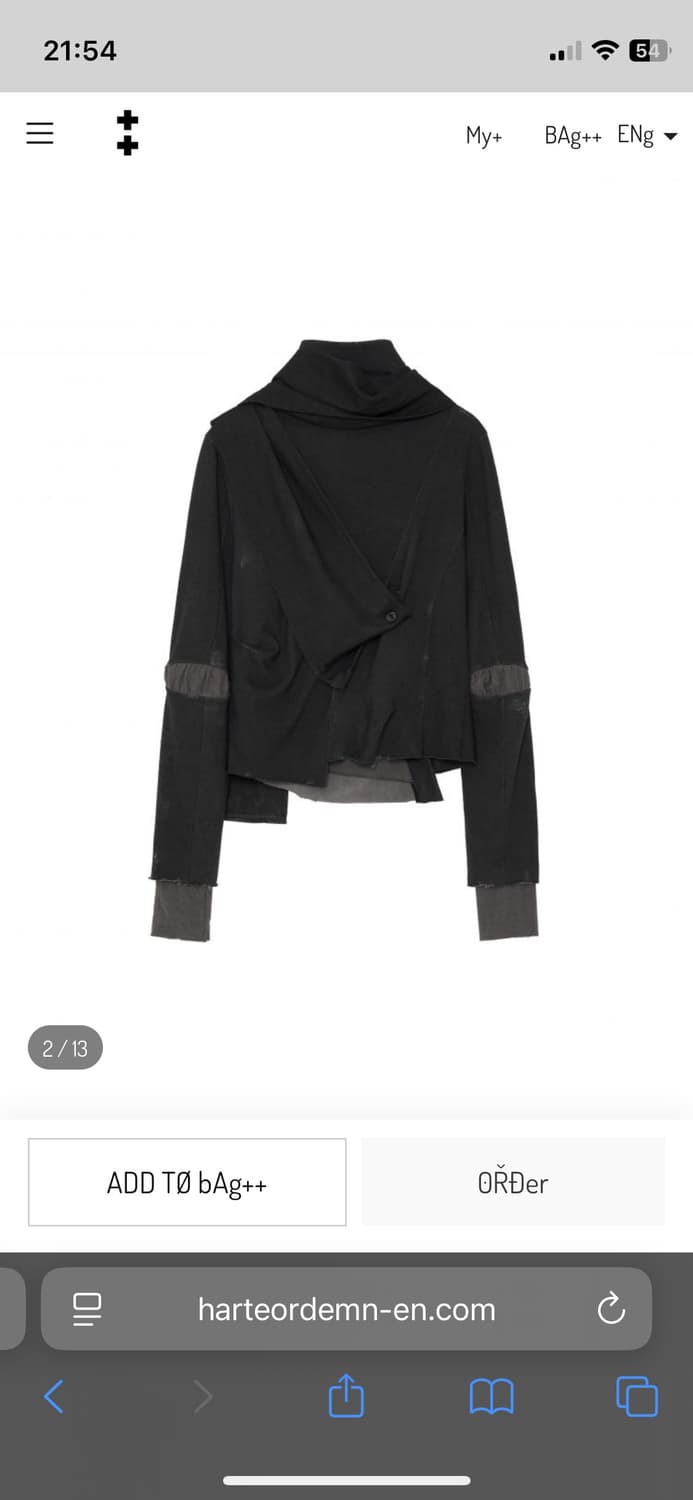 Harteordemn Asym Scarf Jacket 상품이미지2