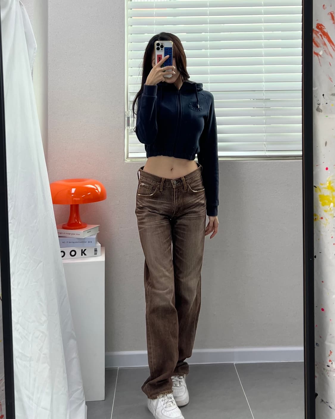 (WOMEN)라코스테 크롭 후드-M1604 상품이미지4