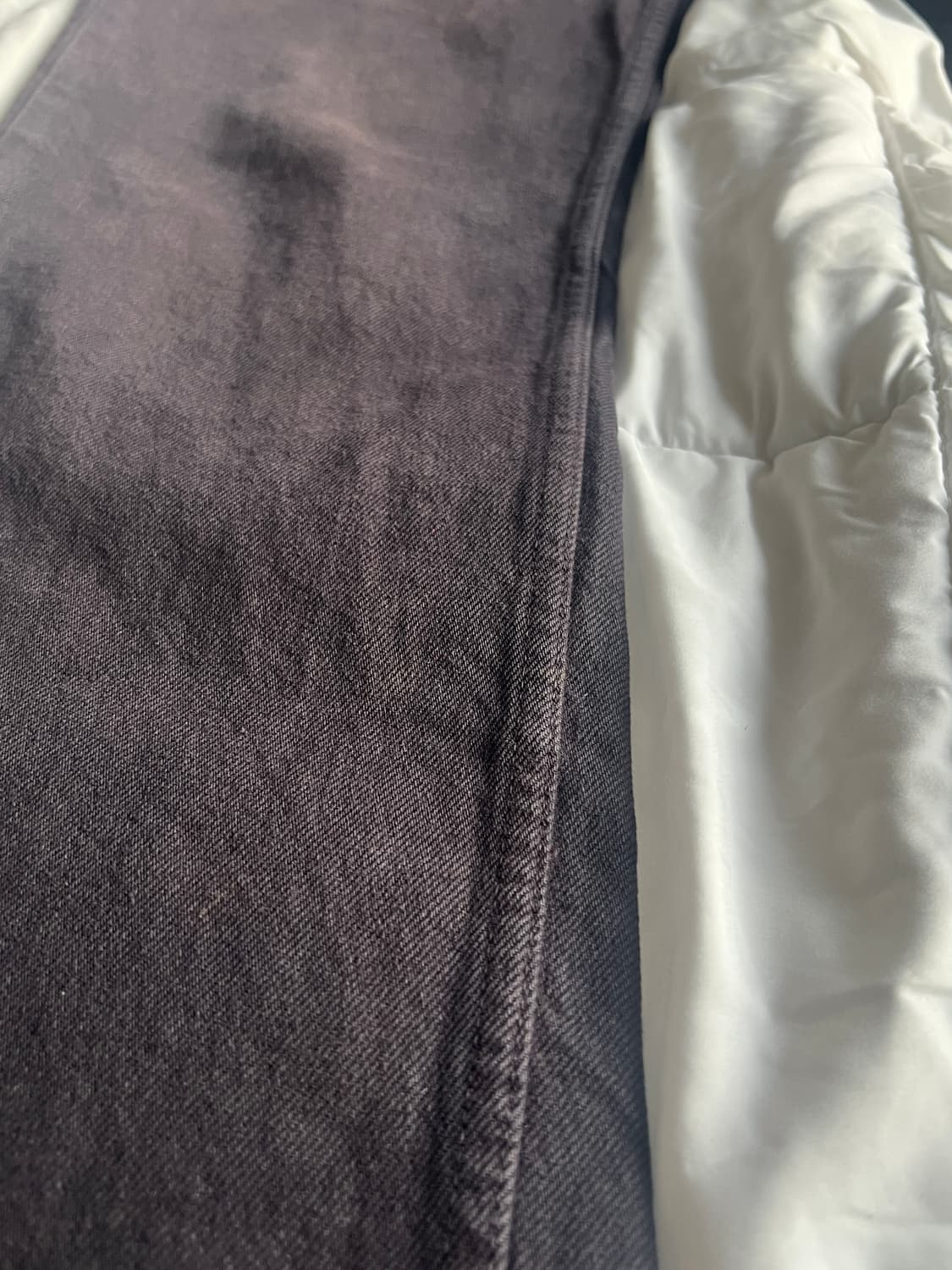 리바이스501 화이트 오크콘 데님 퍼플 셀비지 진 스트레이트핏 34*32 상품이미지4