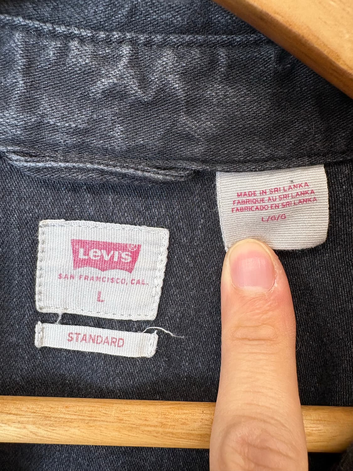 리바이스 흑청 데님 웨스턴 버튼 셔츠 상품이미지5