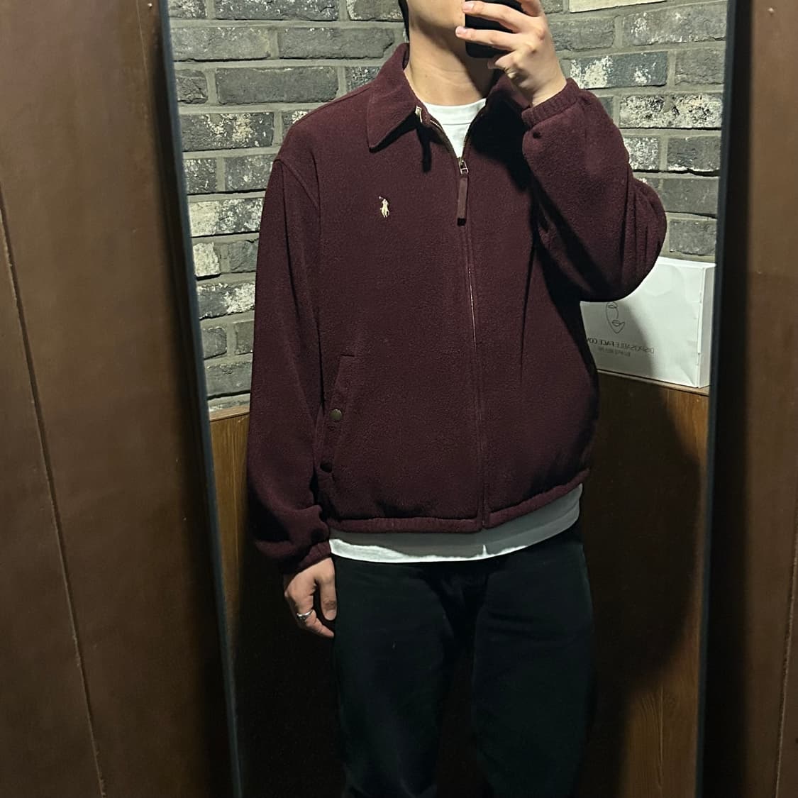 XL) 폴로 랄프로렌  폴라텍 플리스 스윙탑 자켓 버건디 상품이미지9