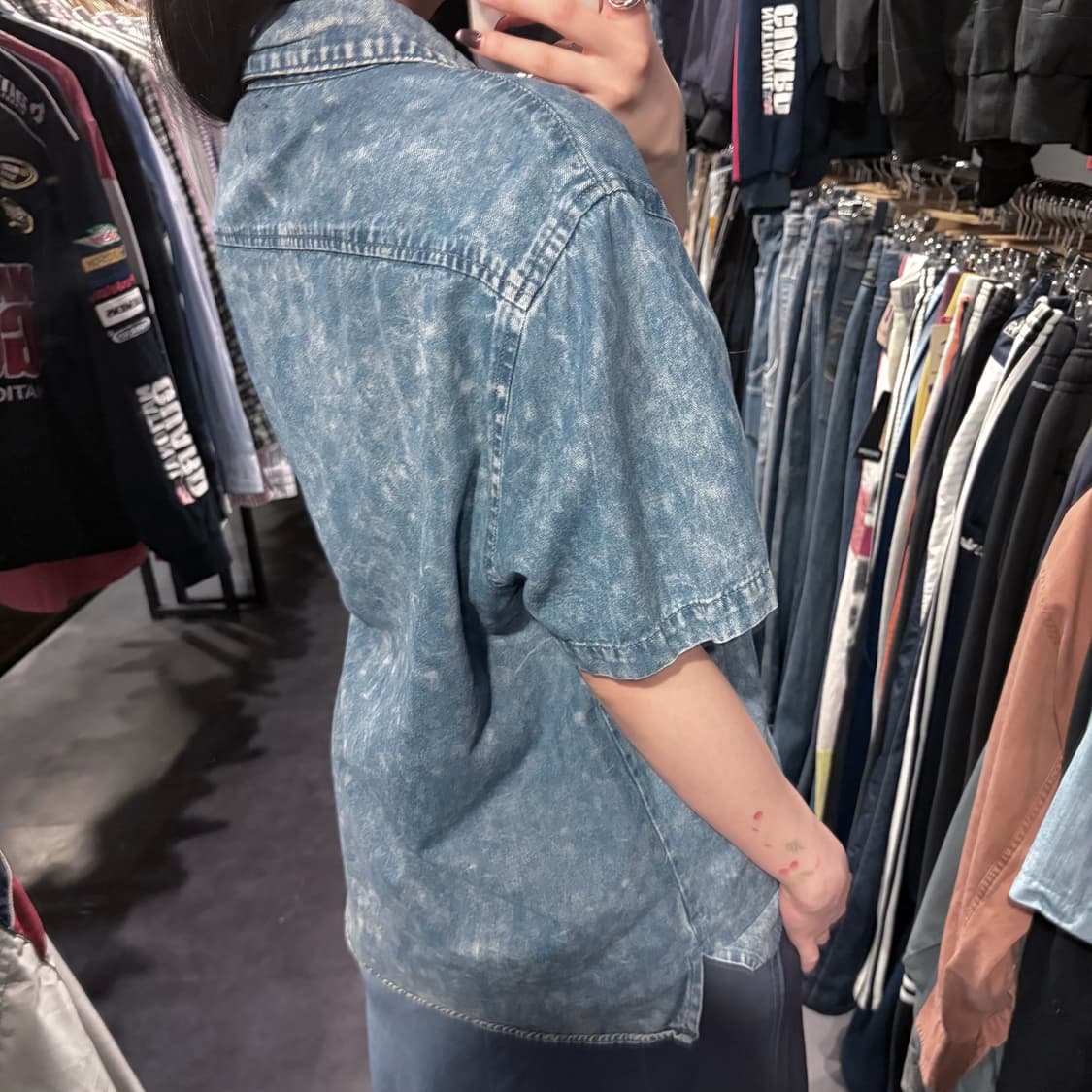 [IM] Carhartt 칼하트 워싱 데님 반팔 셔츠 상품이미지6