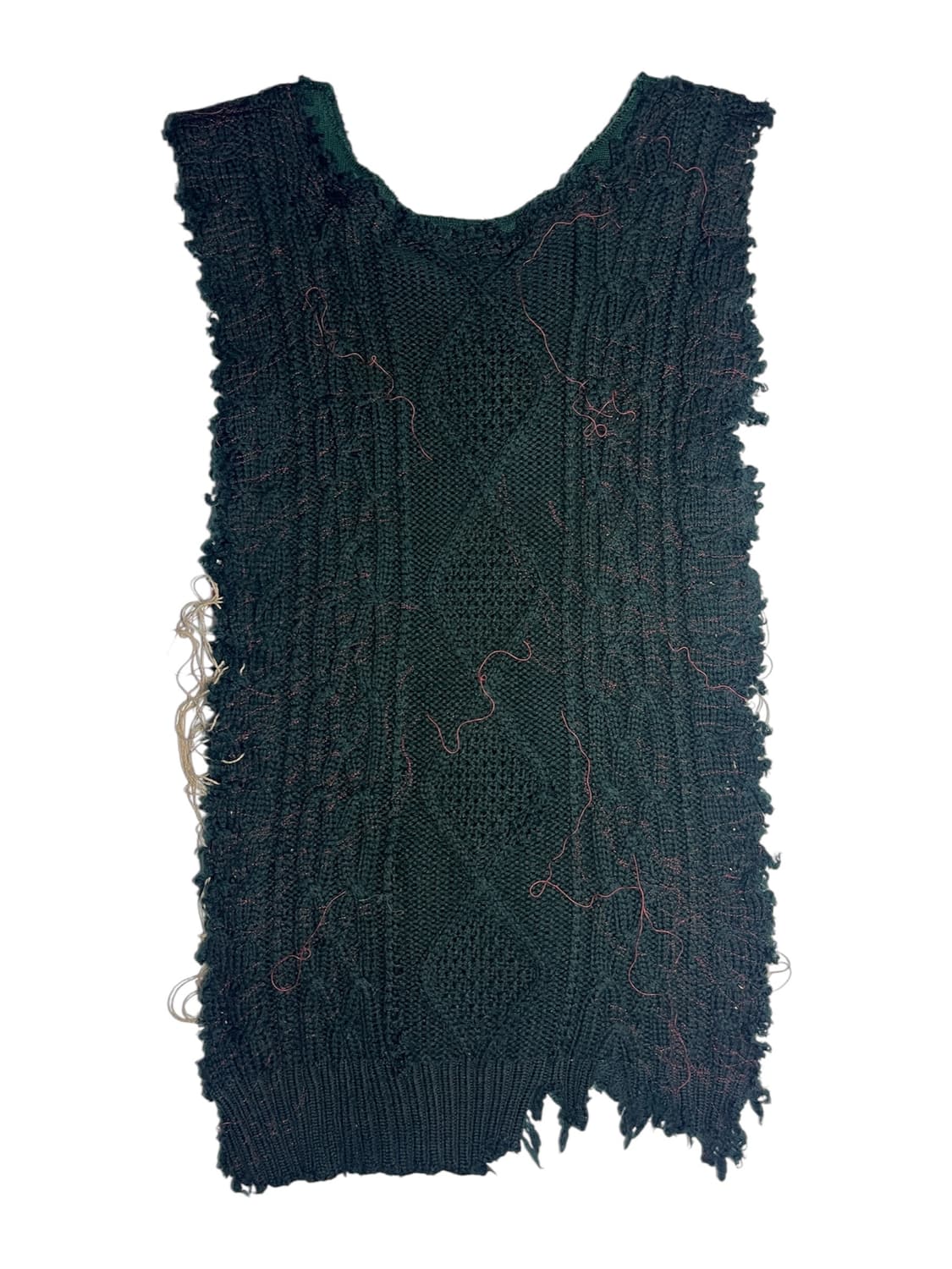 [OS] 빈티지 아카이브 바디 스트럭쳐 컷 아웃 니트 베스트 상품이미지2