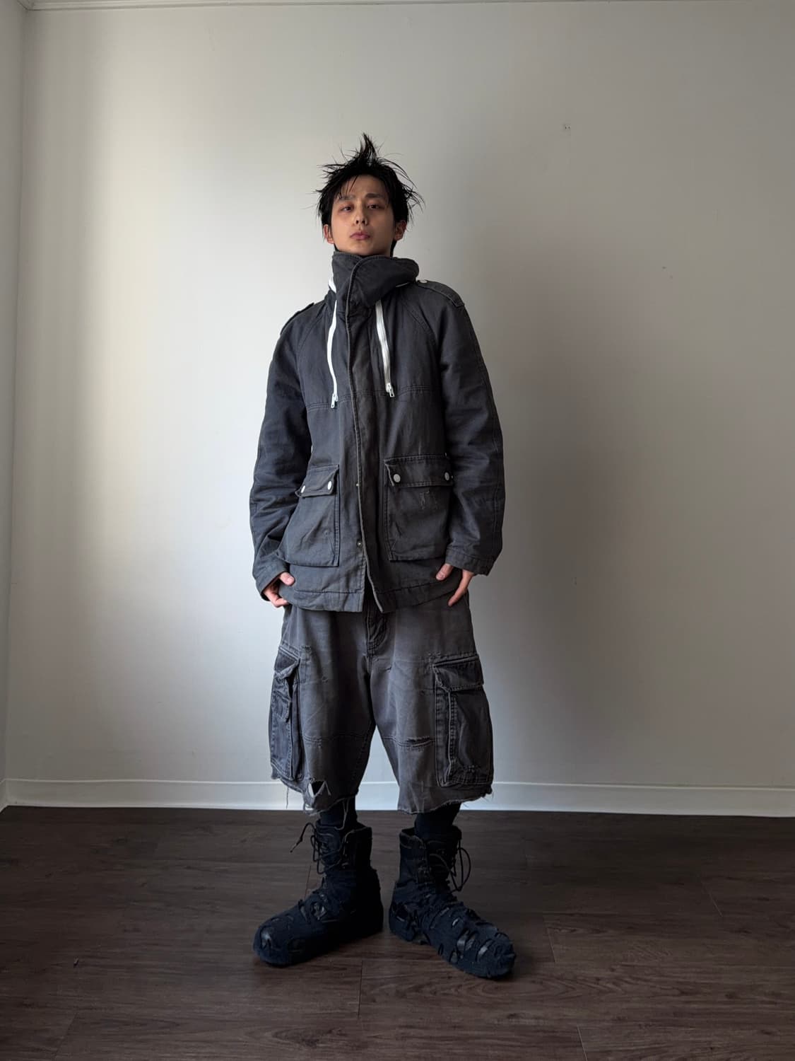 Abercrombie & fitch 디스트레스 카고 쇼츠 상품이미지4