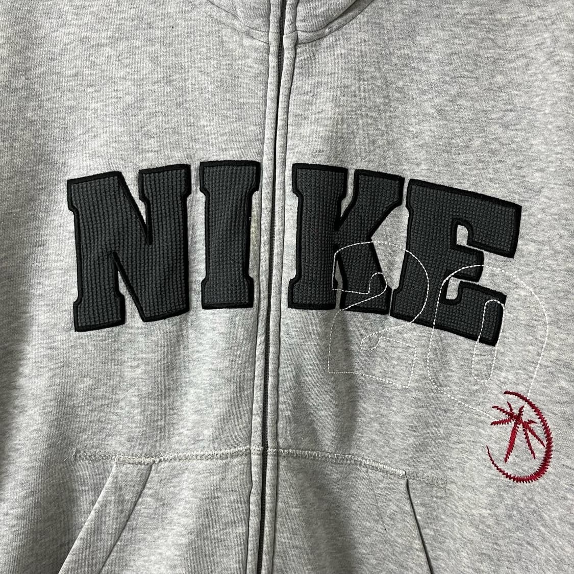나이키 그레이 빅로고 후드 집업 상품이미지4