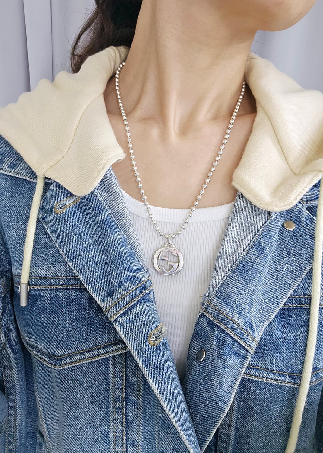 구찌 인터로킹 볼체인 목걸이 [정품] 상품이미지6