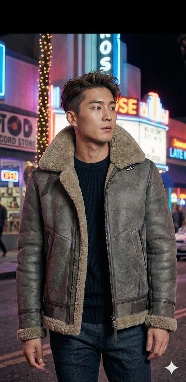 타임옴므 천연 양가죽 양털 무스탕 100사이즈 (정가 350만원대) 상품이미지2