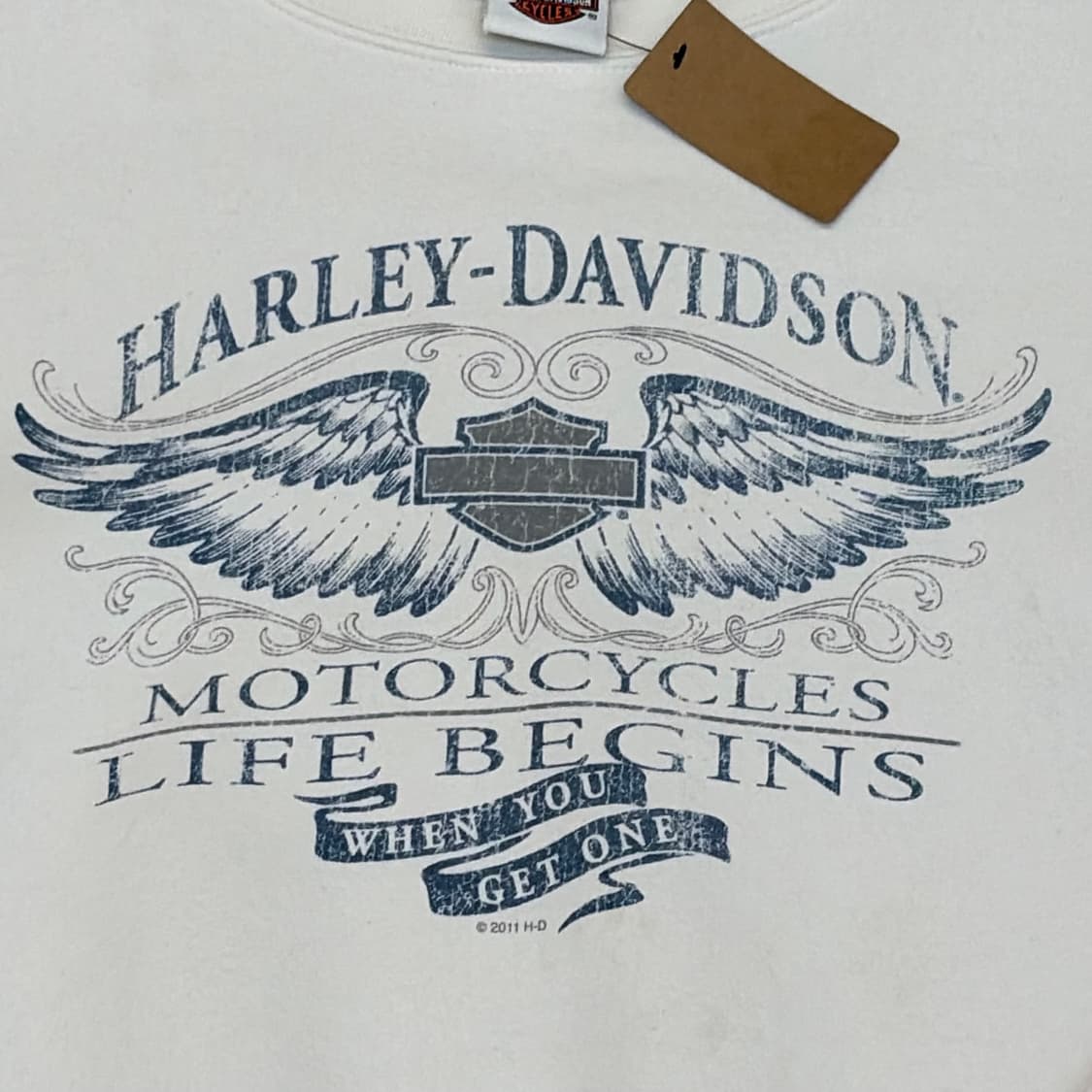 미국 빈티지 할리데이비슨 알라스카 롱슬리브 긴팔티 상품이미지7