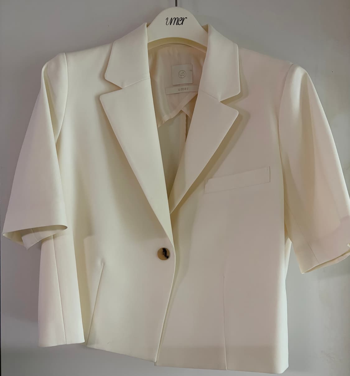 umer 유메르 뉴카라 숏자켓 크림 상품이미지2