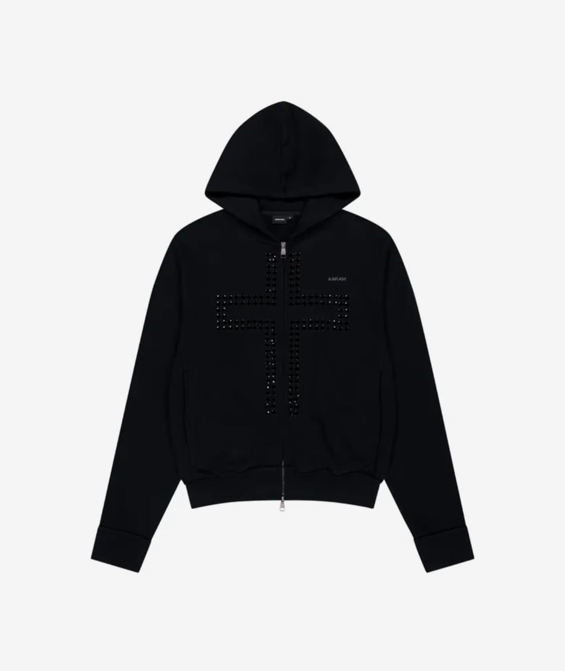 아캄 크로스 라인스톤 후드집업 1사이즈 상품이미지1