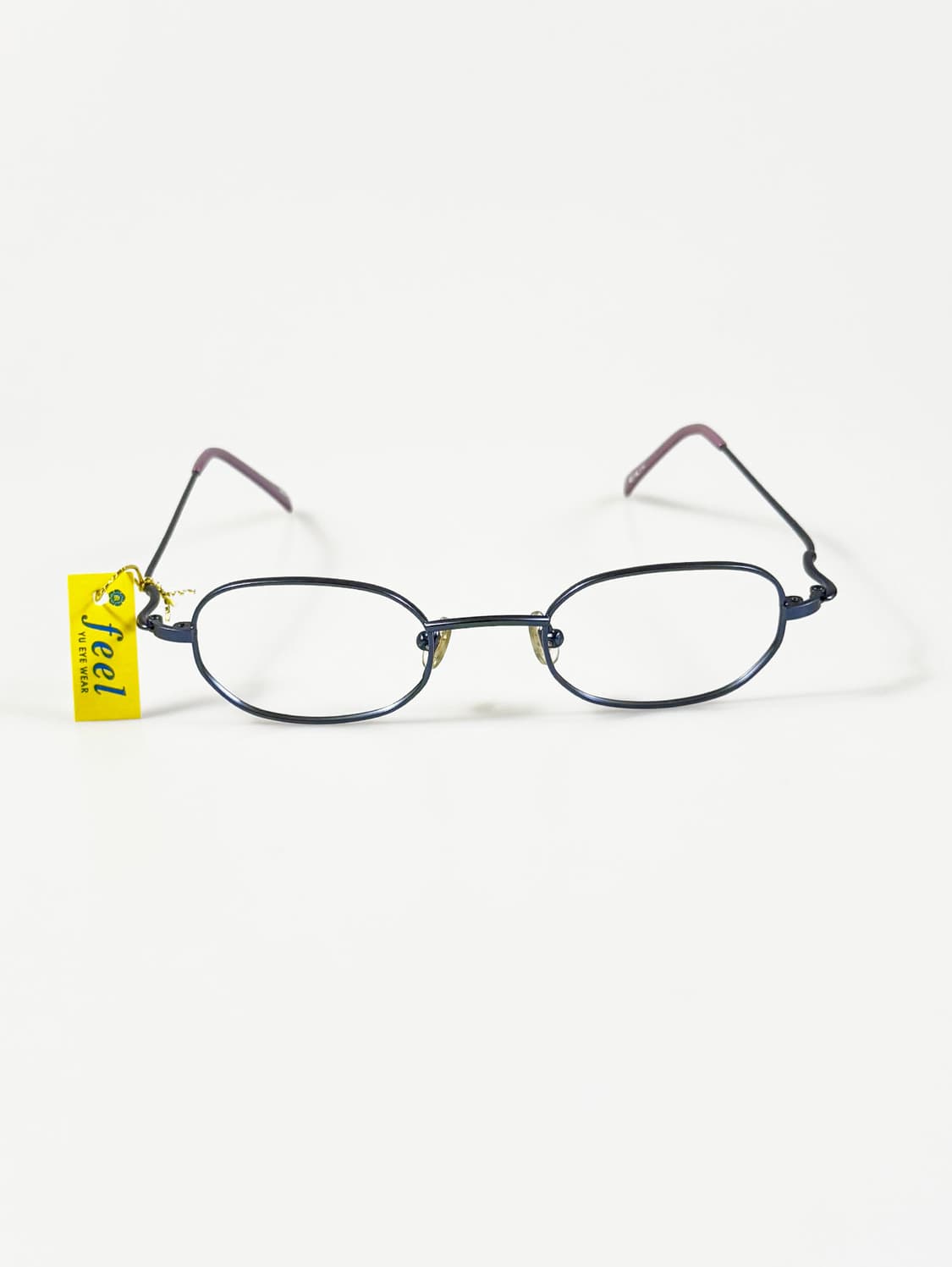 90s FEEL 블루 메탈 슬림 스퀘어 빈티지 안경 상품이미지1