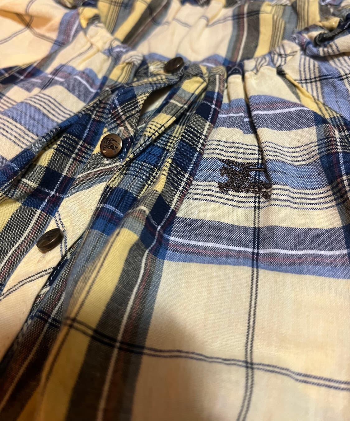 나나깔 빈티지 버버리 퍼프 소매 체크무늬 블라우스 상품이미지4