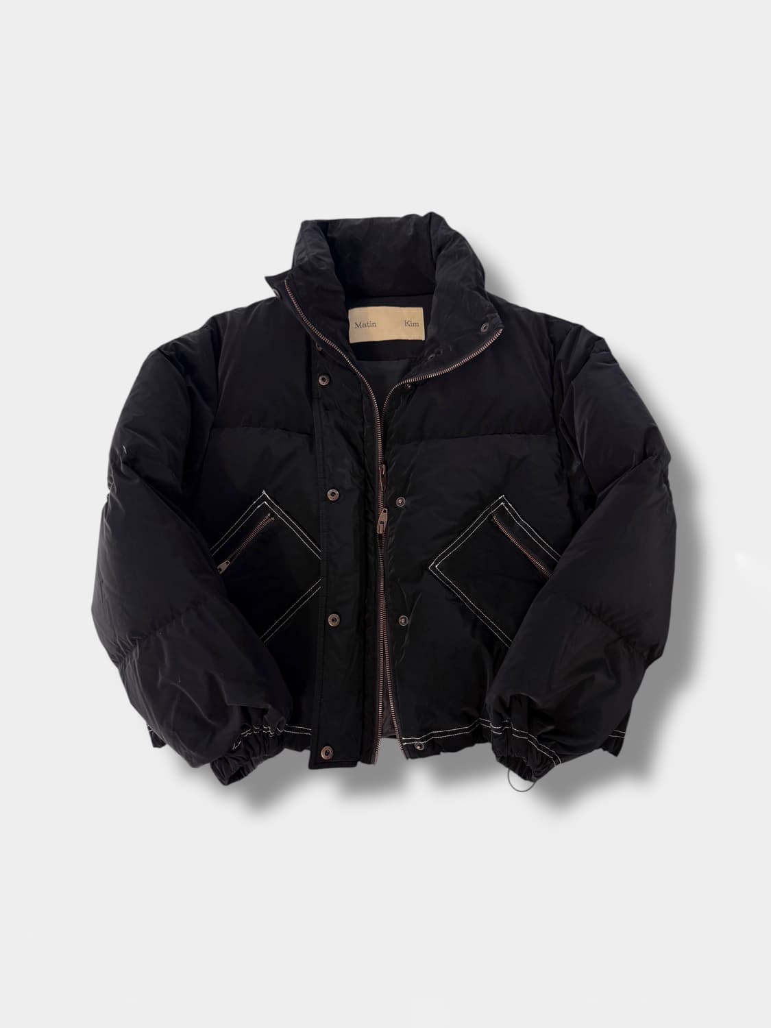 마뗑킴 스티치 코팅 다운 패딩 상품이미지1