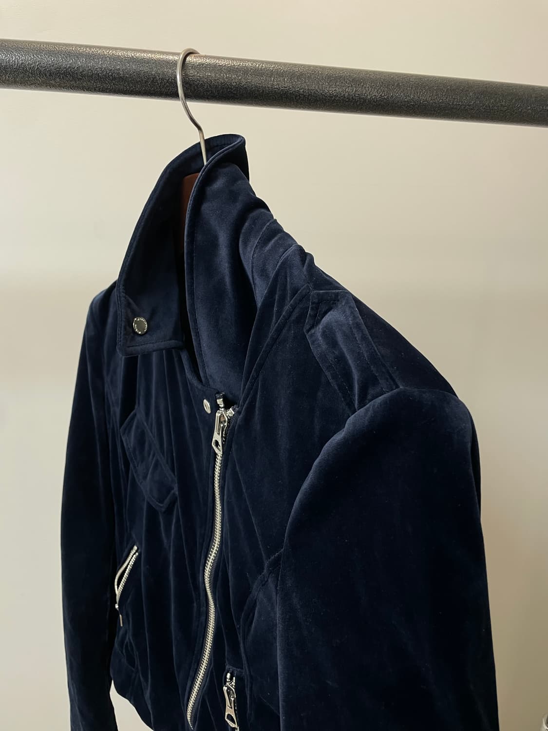 (S) 마르코 폴로 네이비 벨벳 라이더 자켓 상품이미지2