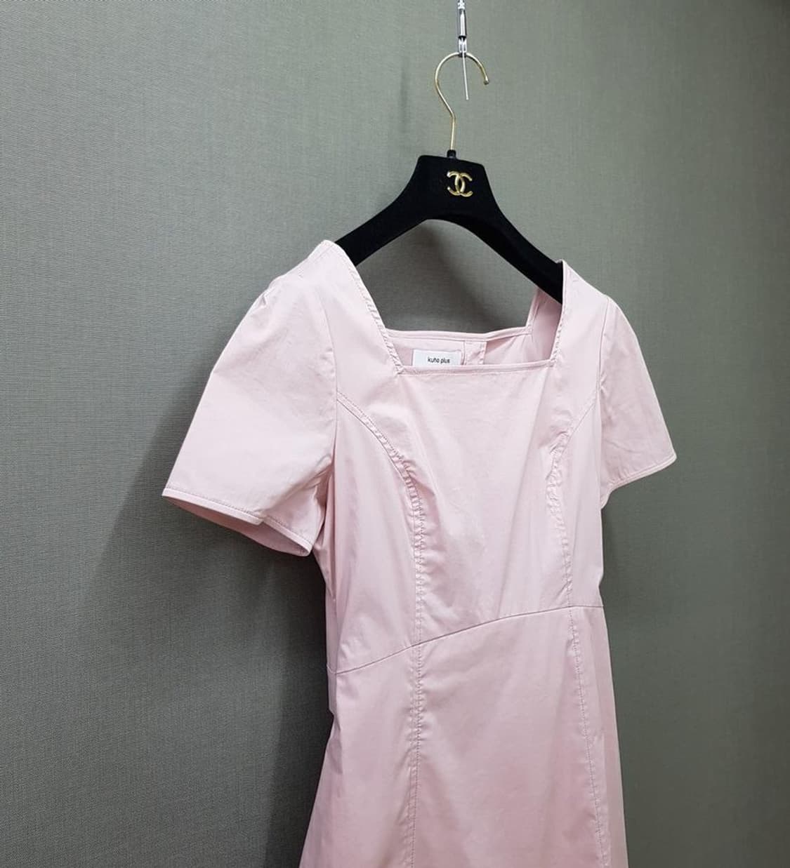 구호플러스 2025 스퀘어넥 미니 원피스 S사이즈 상품이미지3