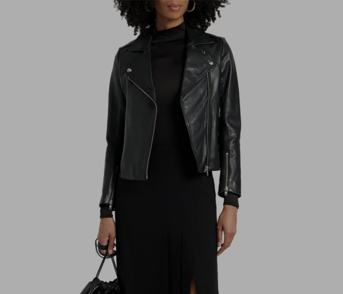 산드로 양가죽 라이더 자켓 1size _ 여성,실측 확인 상품이미지1