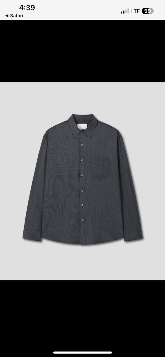 다이브인 루즈드 스트라이프 셔츠 블랙 상품이미지4