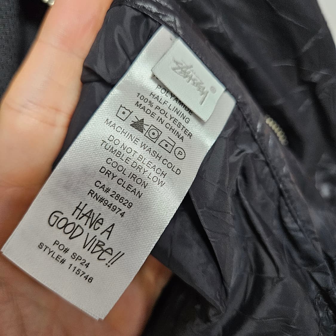 (XXL) 스투시 비치 쉘 링클 나일론 자켓 블랙 상품이미지6