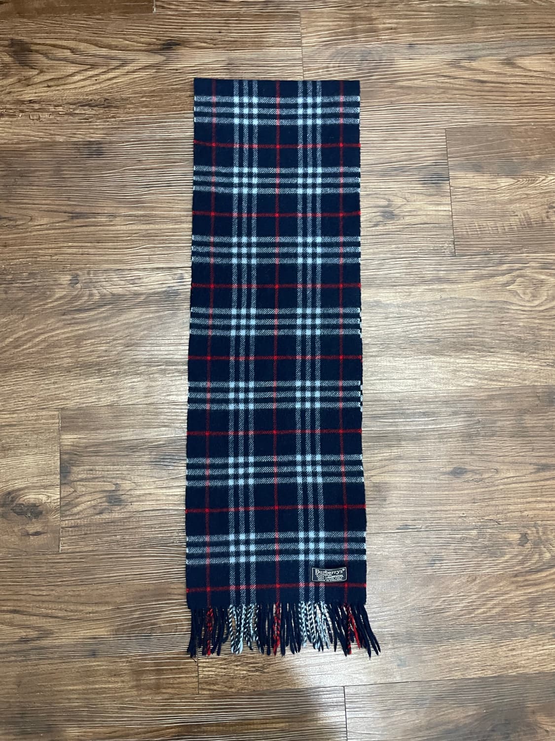 버버리 램스울 노바체크 쁘띠 머플러 목도리 네이비 상품이미지4