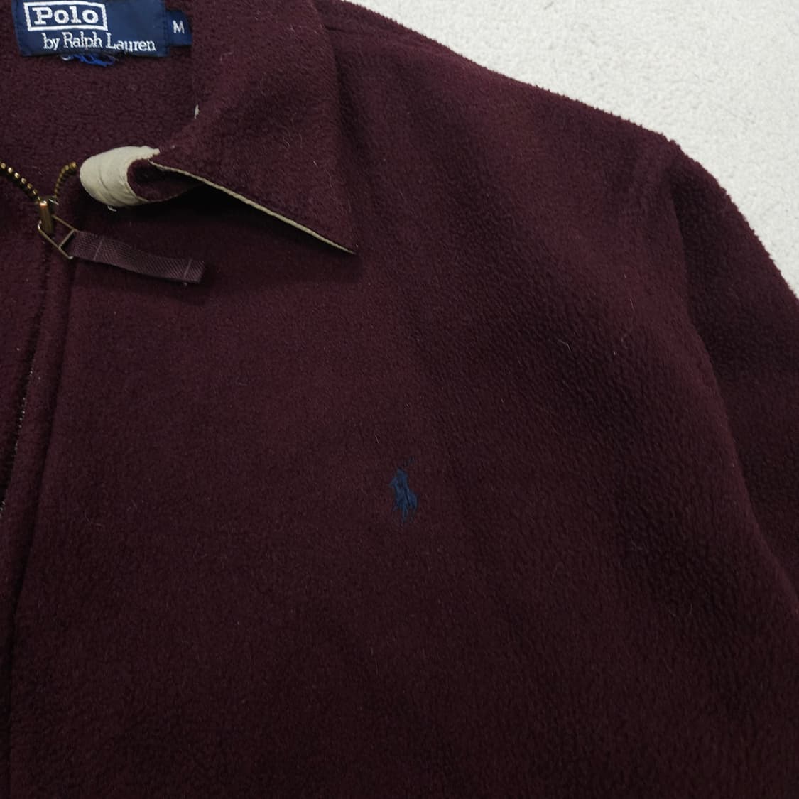 90s 폴로 랄프 로렌 폴라텍 후리스 블루종 M 상품이미지4
