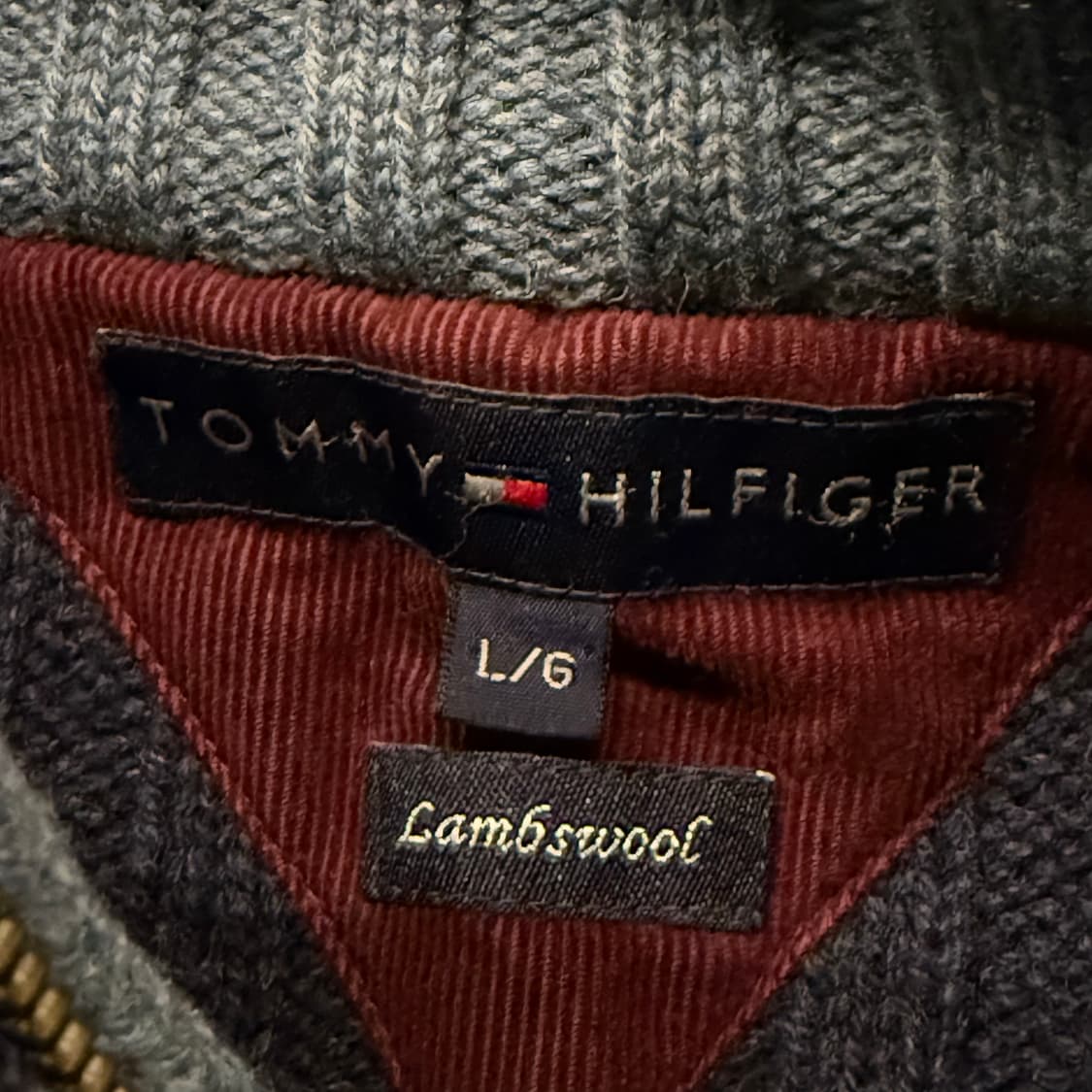 [정품/L] 타미힐피거 네이비 니트 집업 가디건 b15 상품이미지5