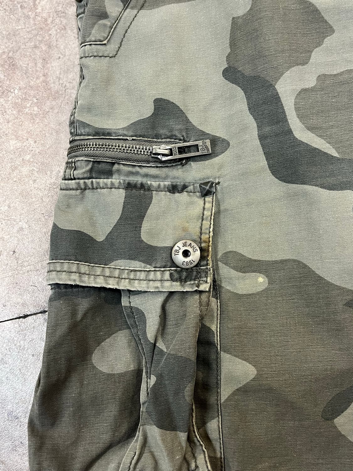 빈티지 카모 카고 하프 팬츠 34 #csz3493 상품이미지6