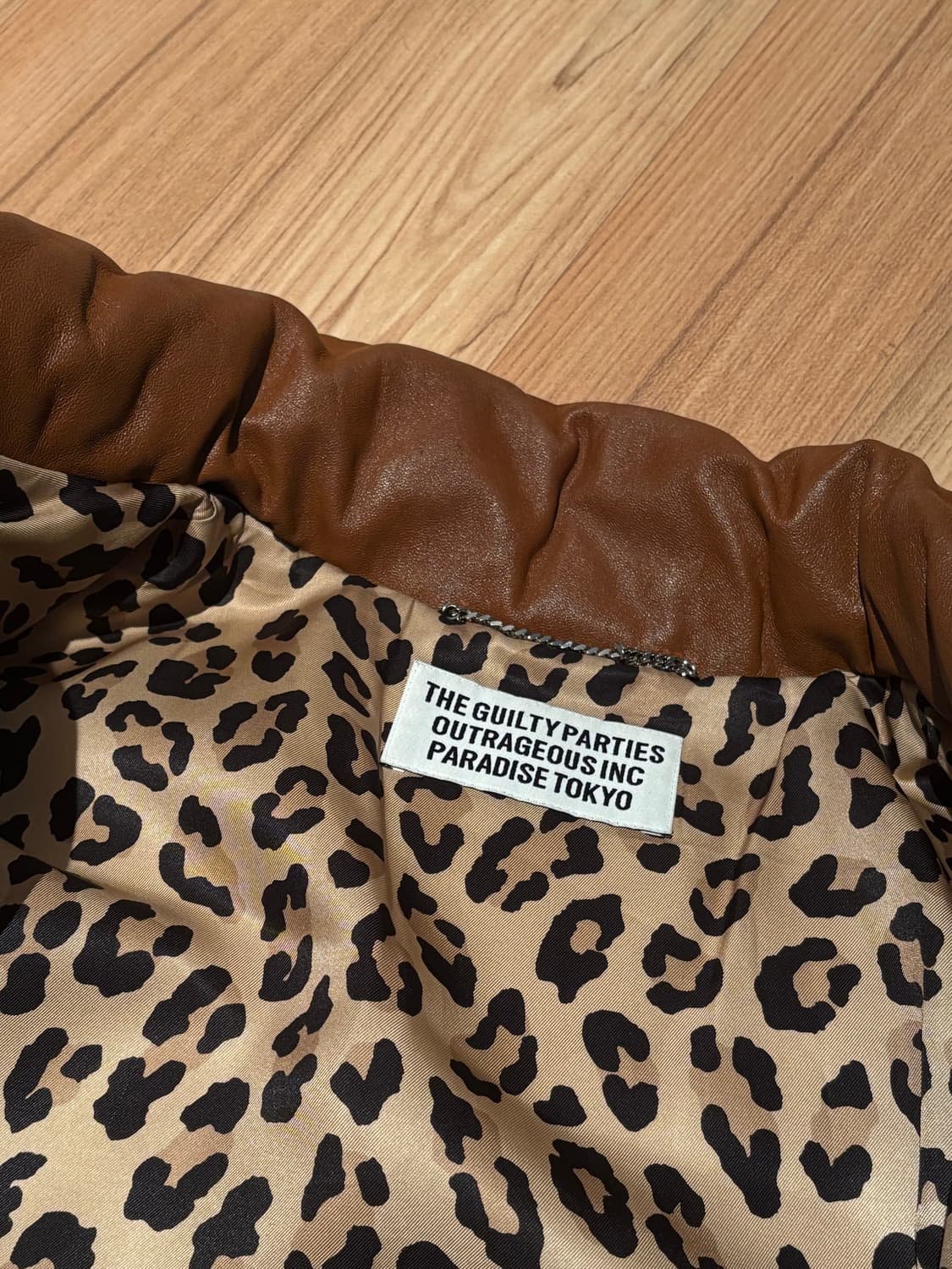 Wacko maria 레더 패딩 브라운 m사이즈 상품이미지3