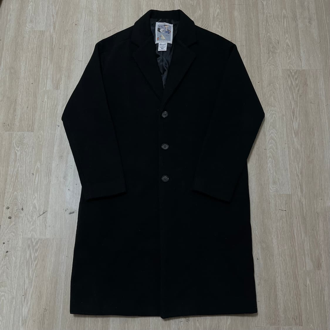 어커버 남성 미니멀 울 싱글 코트 M 상품이미지1