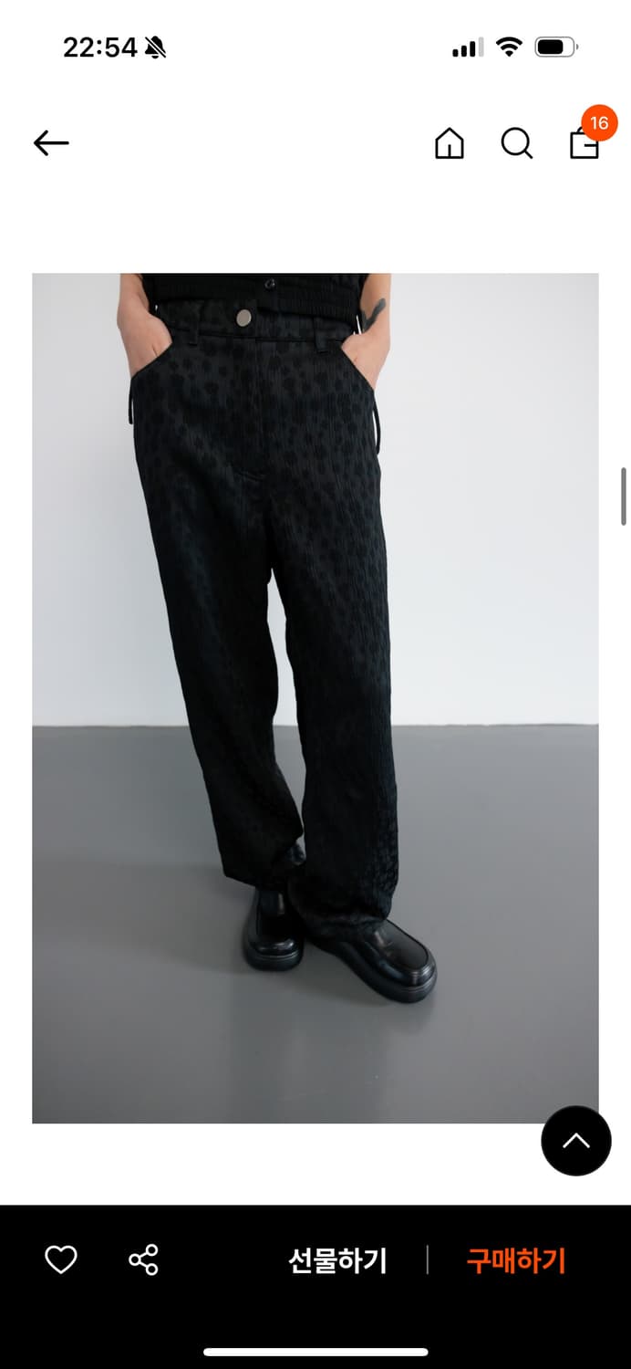 gbh / JACQUARD STRAIGHT PANTS_BLACK 상품이미지2