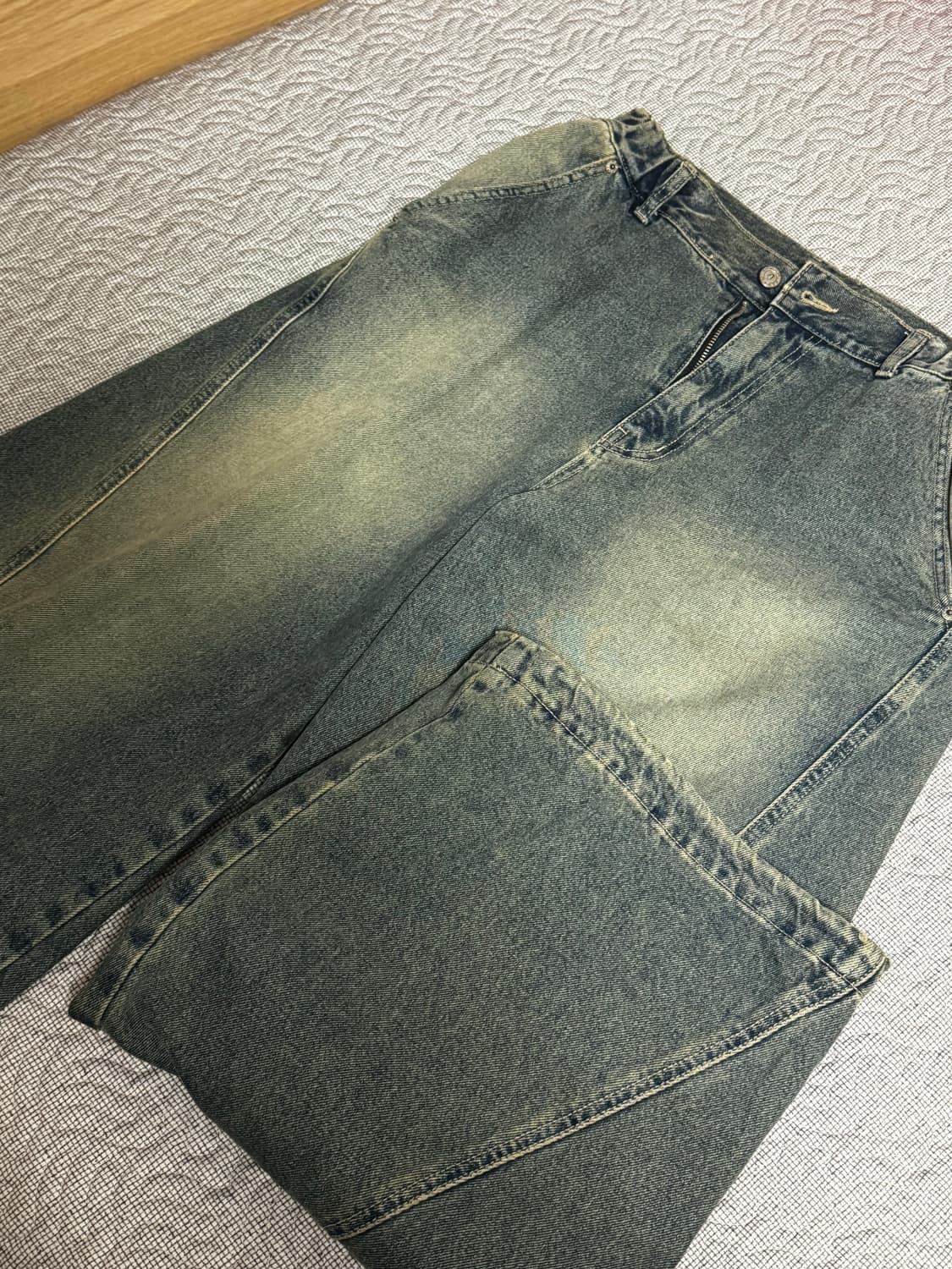 AAKAM Paneled Denim Pants (Blue) 2사이즈 상품이미지2