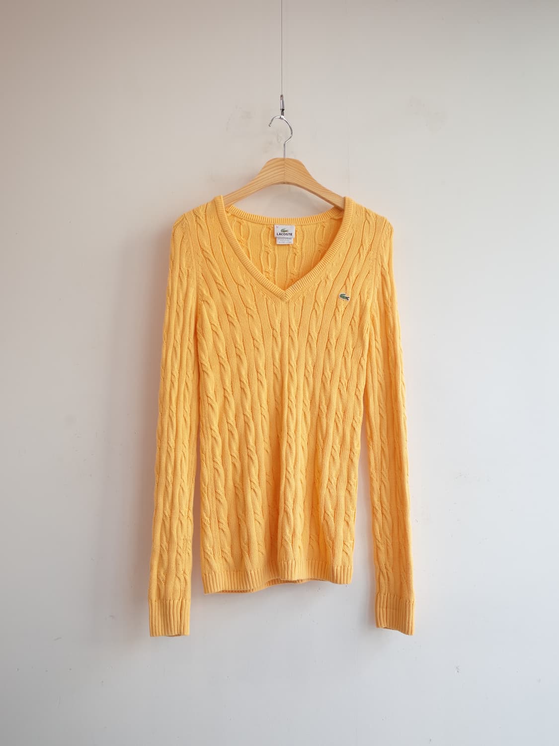 LACOSTE 라코스테 코튼 케이블 니트 탑 상품이미지1